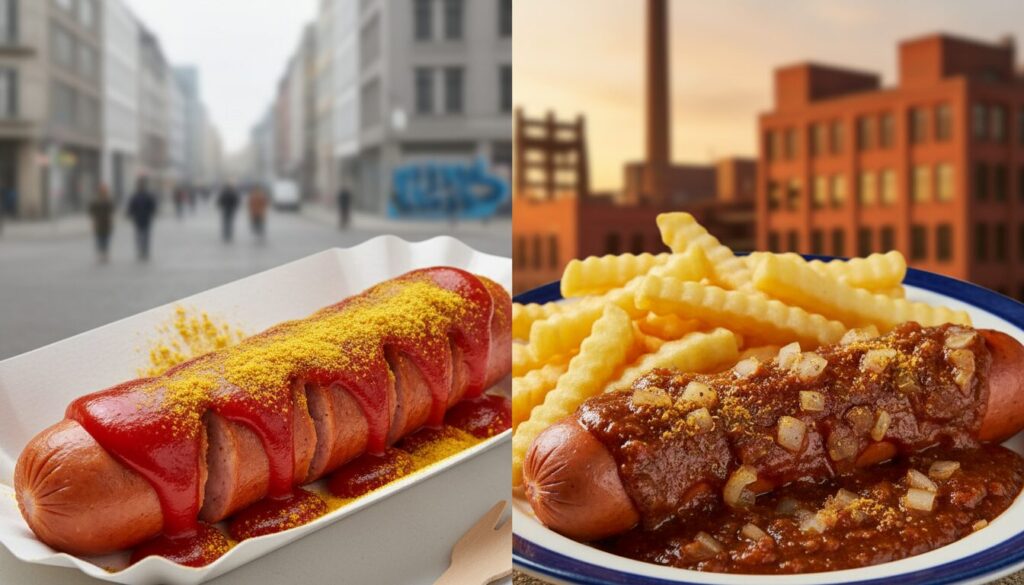 découvrez les différences régionales distinctes entre la currywurst de berlin et celle de la ruhr, deux spécialités allemandes emblématiques au goût unique.