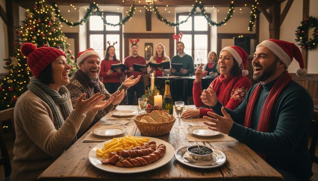découvrez la comédie de noël savoureuse « currywurst & caviar » présentée par le gesangverein pfaffenrot, une pièce pleine d'humour et de gourmandise pour toute la famille.