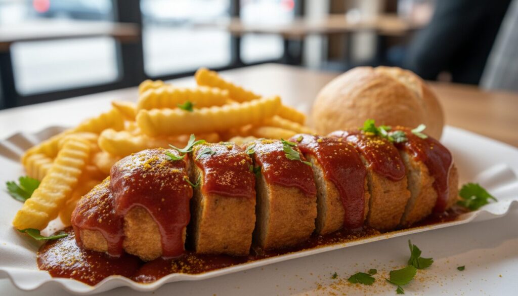 découvrez la véritable currywurst revisitée au tofu, un classique végétal savoureux à redécouvrir pour une expérience gourmande et saine.