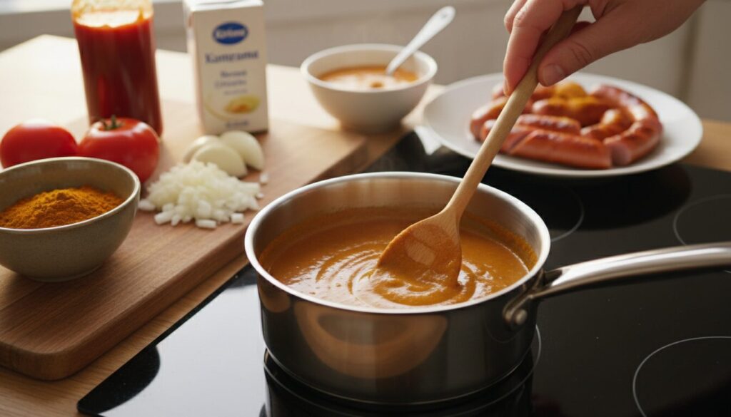 découvrez notre recette simple et rapide pour réussir une sauce currywurst onctueuse maison, parfaite pour accompagner vos plats avec saveur et authenticité.