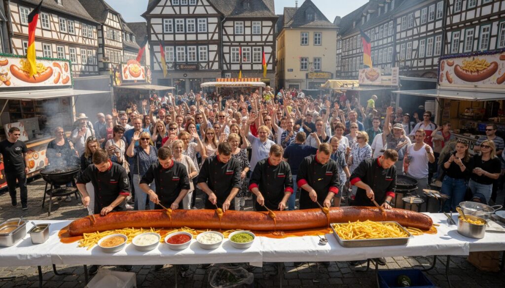 découvrez comment le record mondial de la currywurst ambitionne de s'installer au cœur de la sarre, entre tradition culinaire et passion locale.