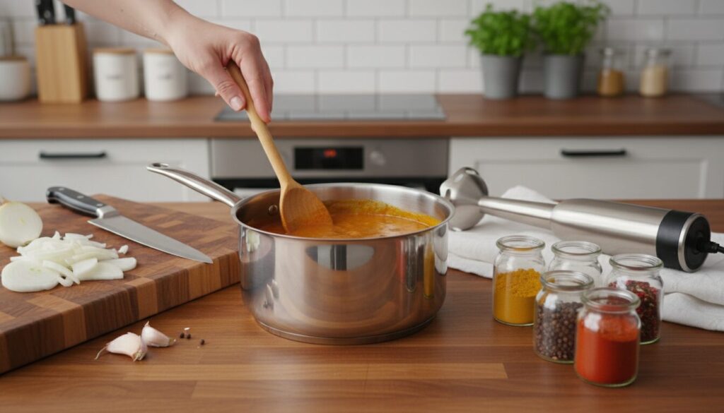 découvrez le matériel de cuisine essentiel pour préparer une sauce currywurst maison onctueuse et savoureuse, pour sublimer vos plats à l’allemande.