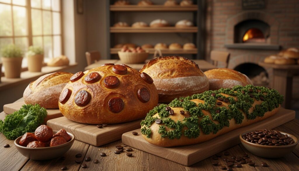 découvrez comment un boulanger de buxtehude innove en intégrant des saveurs inédites comme le currywurst, le café et le chou frisé dans ses pains uniques.