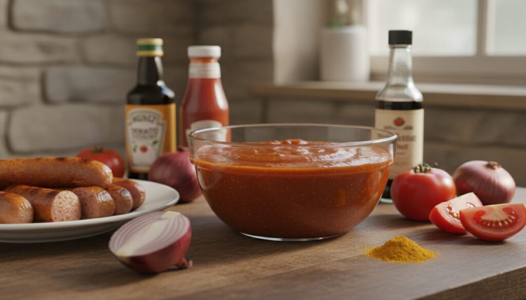 découvrez notre recette facile de sauce currywurst maison façon ruhr, parfaite pour régaler toute la famille avec des saveurs authentiques et simples à préparer.