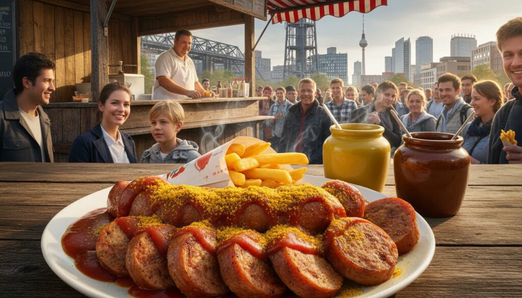 découvrez comment duisbourg défie berlin en revendiquant l’authenticité de la véritable currywurst, un débat passionné autour de ce plat emblématique allemand.