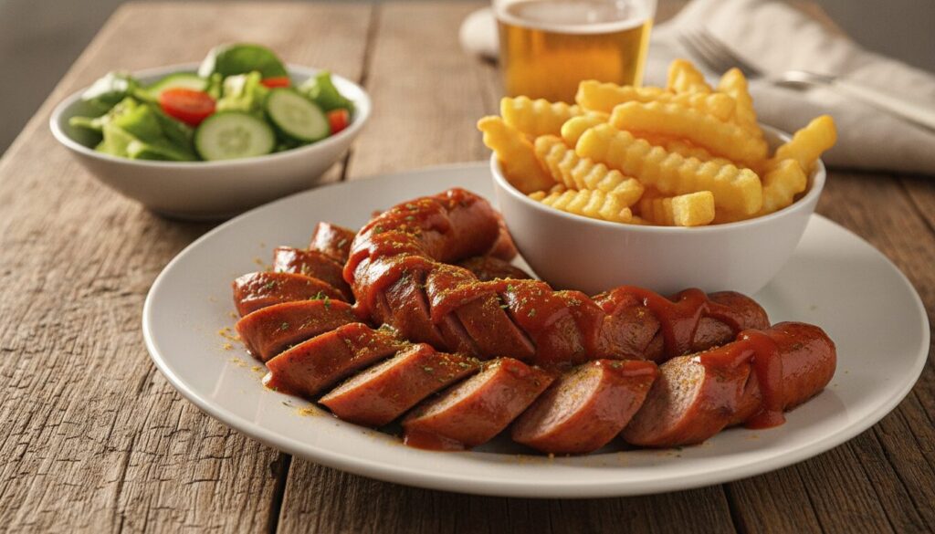découvrez notre recette express de currywurst, idéale pour un dîner facile et savoureux. préparez ce plat allemand classique en quelques minutes et régalez toute la famille !